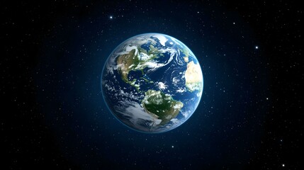 Earth's Glorious Sphere, A breathtaking perspective showcasing continents and oceans from the vastness of space, highlighting our planet's beauty.