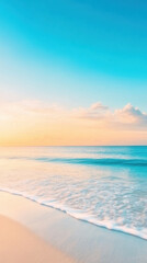 Obraz premium tranquil beach with smooth white sand and turquoise water