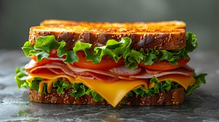 "Layered with Goodness: A Sandwich Bursting with Juicy Flavor"