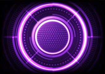 Abstract background with 3D global futuristic