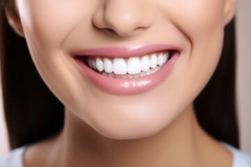 Fototapeta premium Perfect White Smile with Healthy Teeth for Dental Hygiene and Beauty Promotion
