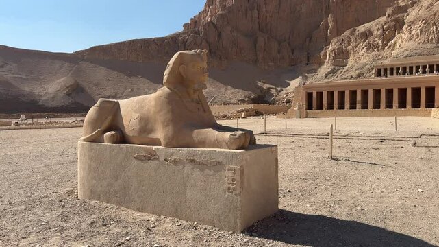 Luxor, Egypt- 01-02-2025 -  It is a mortuary temple built by Pharaoh Hatshepsut and designed by the architect Senenmut.