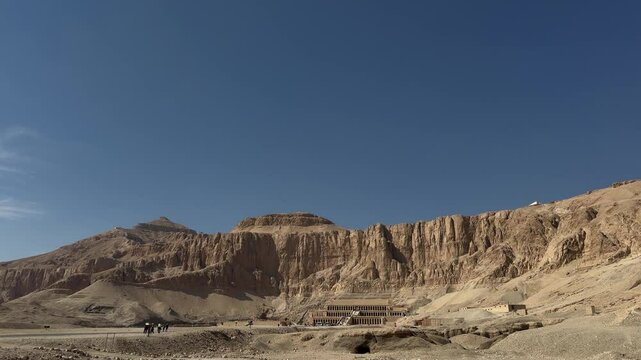 Luxor, Egypt- 01-02-2025 -  It is a mortuary temple built by Pharaoh Hatshepsut and designed by the architect Senenmut.