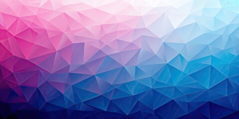 Obraz premium Abstract pink-blue gradient low-poly background: minimalist polygon wallpaper with a modern geometric design.