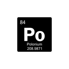 periodic table Polonium glyph icon