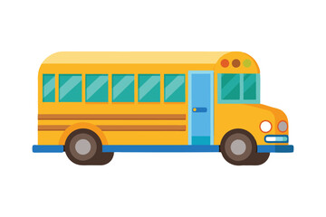 school bus isolated on white background