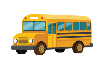 school bus vector illustation on white background