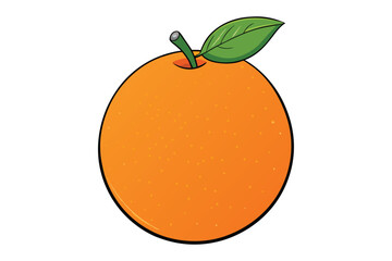 3d illustration of orange fruit on white background