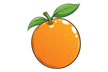 3d illustration of orange fruit on white background