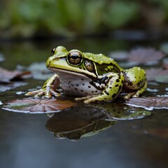 Fototapeta premium From Spring to Winter: Northern Claude Pool Frog’s Seasonal Transformation