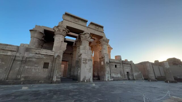 Kom Ombo Temple is the only temple that is 60 km from the city of Edfu and 45 km from Aswan.