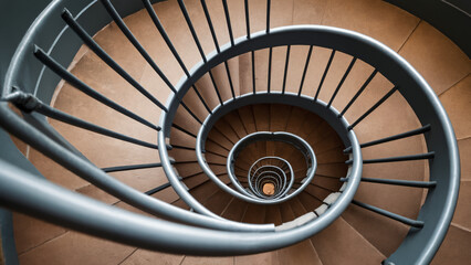  A spiral staircase embodies a journey of love from above