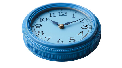 Timeless Blue Clock: A classic round clock face with a simple design and a serene blue hue, symbolizing the passage of time and the importance of time management.