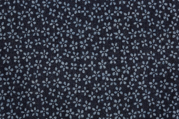 Navy blue fabric with abstract pattern a background