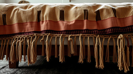 Bohemian Throw Blanket with Tassels: Cozy Handwoven Tapestry for Home Decor