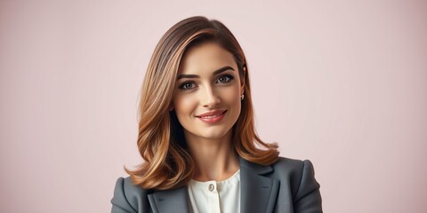 Fototapeta premium A confident businesswoman showcases her leadership skills while promoting women's empowerment and equality during International Women's Day celebrations