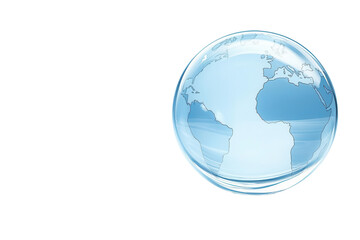 Naklejka premium Global map sphere transparent background nature digital art isolated view modern concept