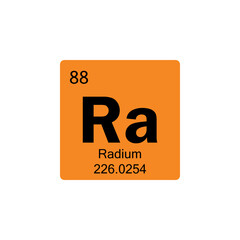 periodic table Radium colored icon