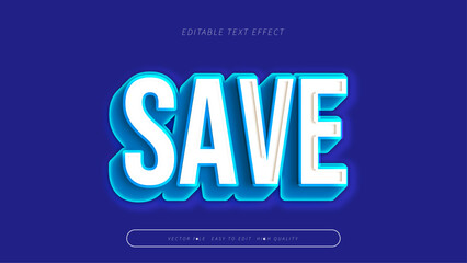 save gradient text effect editable modern typography vector