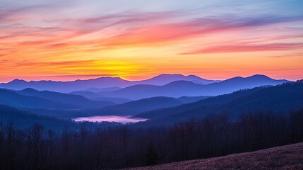 Mountain Sunset Landscape