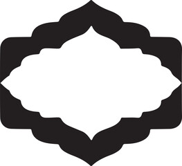 Ramadan label and badges shape frame vector on white background.