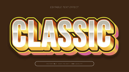 classic editable text effect 3d gradient typography design