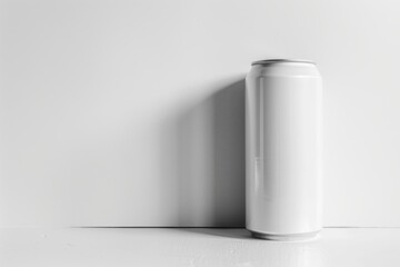 White aluminum can on white background. (4)