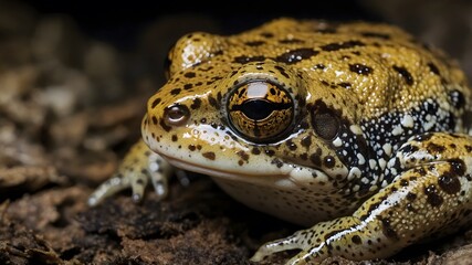 Obraz premium Skin Secrets: Close-Up of Midwife Toad’s Remarkable Patterns
