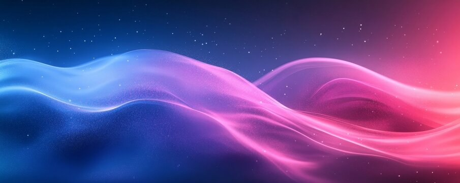 Abstract blue purple pink abstract gradient background, subtle light flares texture album cover, minimalistic style, Generative AI