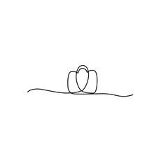 crown continuous line art