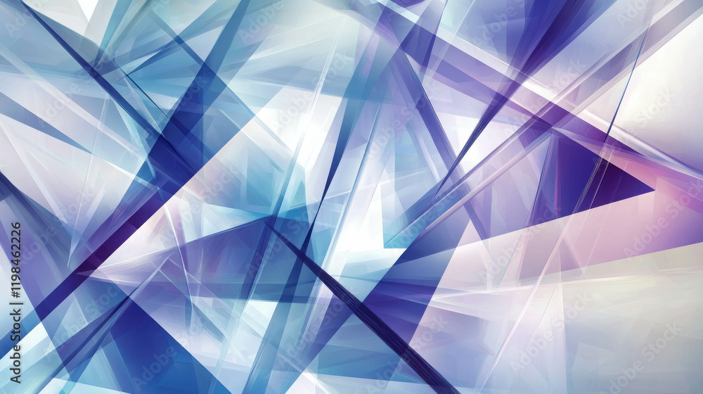 Aufkleber Geometric Abstract Design with Overlapping Transparent Layers and Dynamic Color Palette
