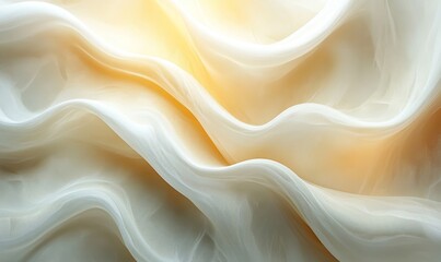 Abstract light beige vanilla psychedelic gradient background, neon highlights texture digital art cover, vibrant color transitions, Generative AI