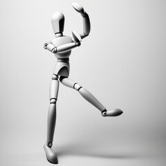 3d render of a man running