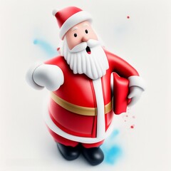 santa claus with gift