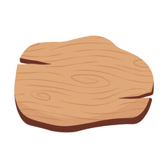 Wooden Sign Board Illustration. Isolated Vector in Cartoon Style