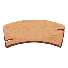 Wooden Sign Board Illustration. Isolated Vector in Cartoon Style