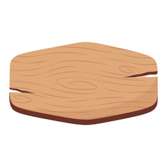 Wooden Sign Board Illustration. Isolated Vector in Cartoon Style