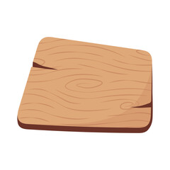 Wooden Sign Board Illustration. Isolated Vector in Cartoon Style