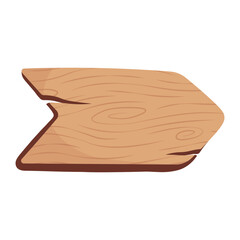 Wooden Sign Board Illustration. Isolated Vector in Cartoon Style