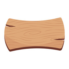 Wooden Sign Board Illustration. Isolated Vector in Cartoon Style