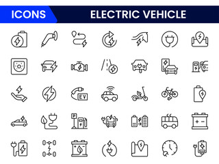 electric cars and eco transport. Electric bus, truck, vehicle, auto, charge station, parking.