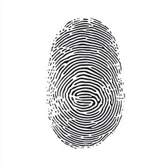 Unique Fingerprint: A Detailed Close-up of a Human Fingerprint