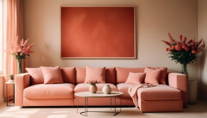 Scandinavian, mid-century style home interior design characterizes the modern living room, adding a touch of timeless elegance and sophistication

