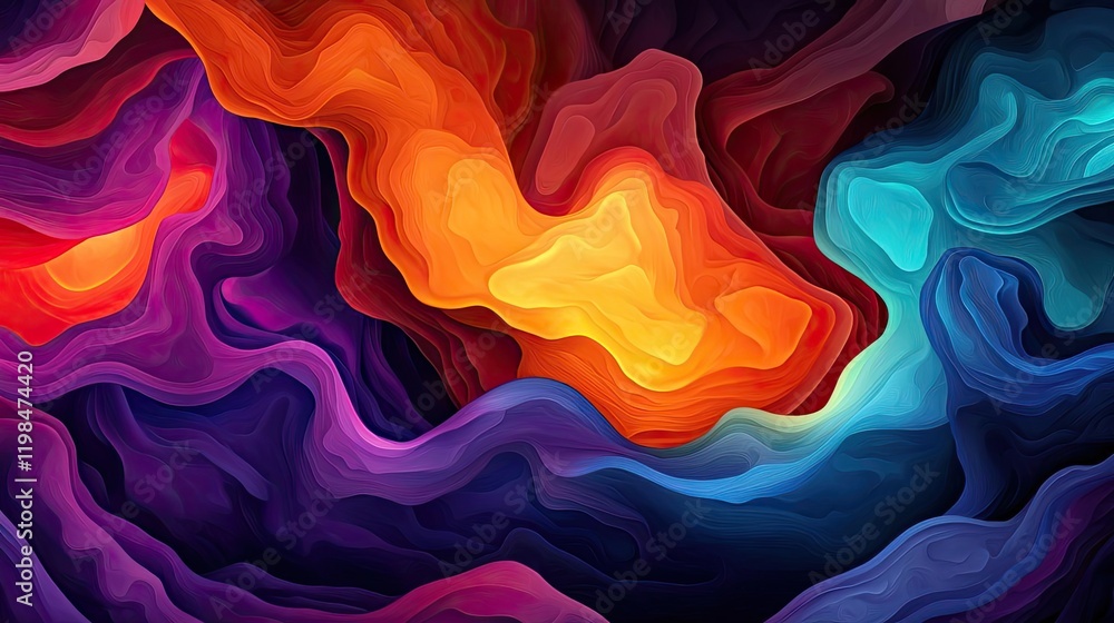 Poster dust pollution concept. vibrant abstract artwork showcasing flowing colors and dynamic patterns for 