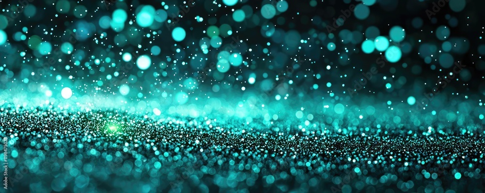 Poster dust pollution idea. a stunning abstract background featuring shimmering turquoise glitter and soft 