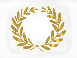 Gold Foil Laurels Wreaths Clipart &ndash; Hand Drawn Floral, Botanical, Vintage Frames, Golden Elements and leaf, Watercolor Flowers, Elegant Leaves, Wedding Decor, Glam Borders, Textures & Dividers