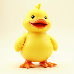 yellow duck on white background