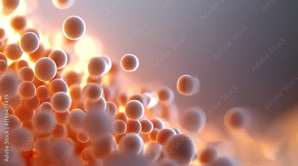 Aufkleber dust pollution concept. abstract representation of vibrant particles in a dynamic flow, suggesting e
