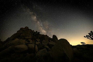 the night sky with star