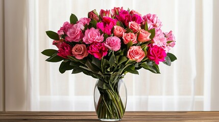 A simple yet elegant vase filled with single-colored flowers, emphasizing minimalism and style.